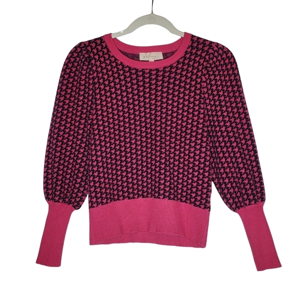 Philosophy Pink and Black Sweater